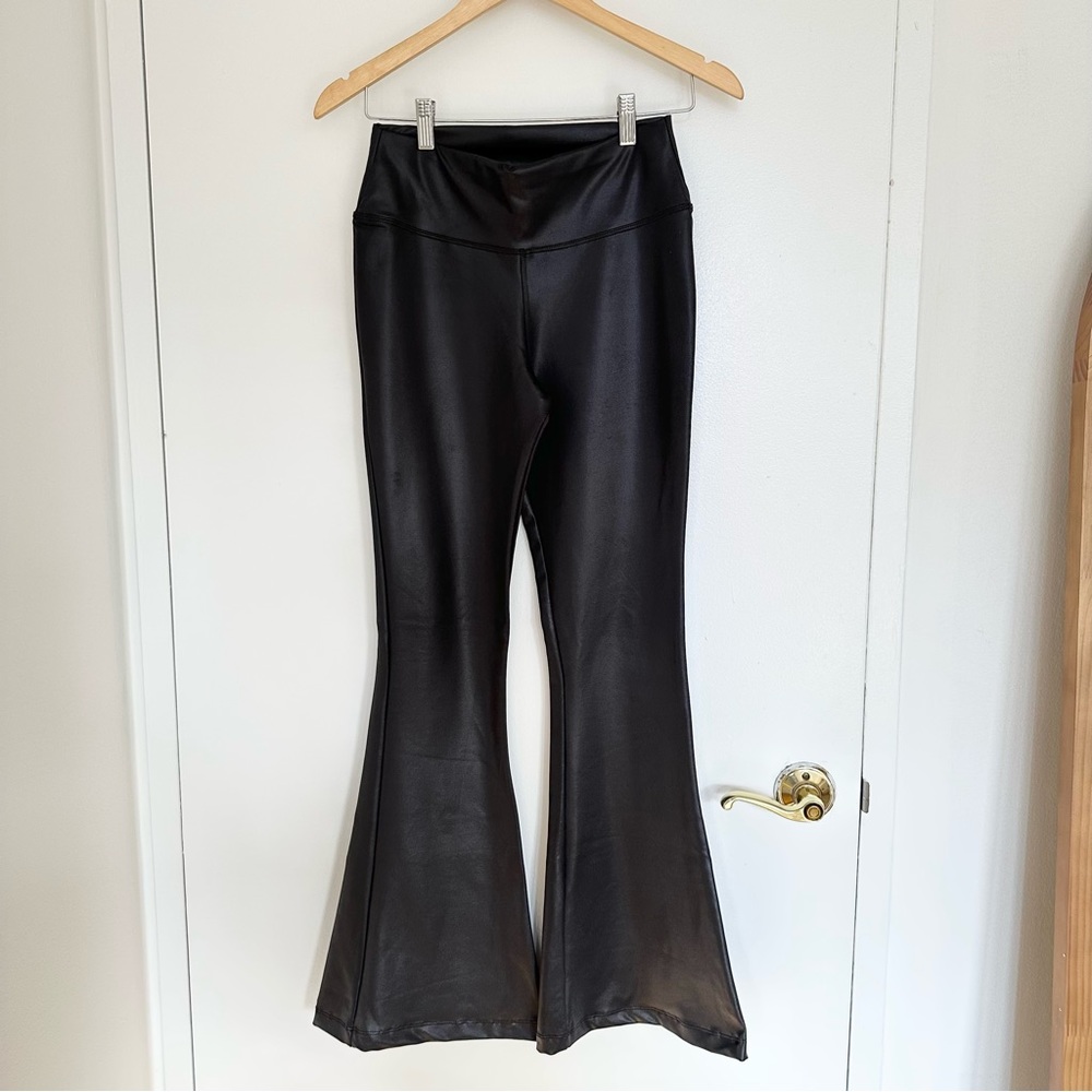 Black Bodycon High Waisted Slim Fit Flare Leggings
